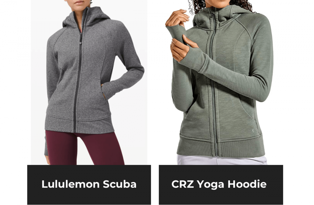 CRZ YOGA Womens Fleece Lined Half Zip Hoodies Pullover Oversized
